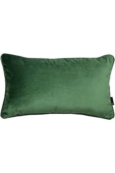 erorex Velvet Plain Matt Decorative Cushion Poly Filled 50X30Cm Moss Green