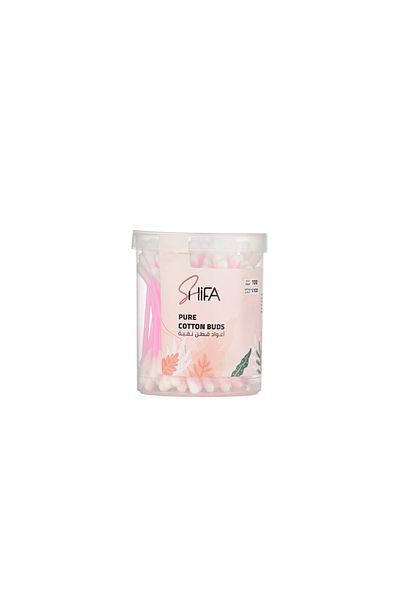 Shifa Cotton Buds 100 Buds (INDIAN) (00383) --- Cotton Buds Plastic Box 100 Indian Buds