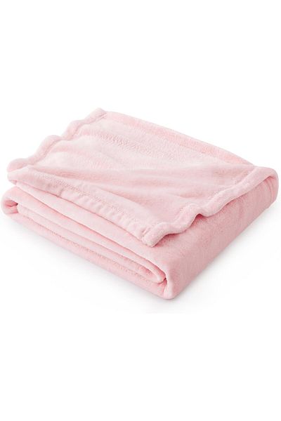 erorex Fleece Blanket Throw Blanket Pink 300Gsm Throw Blankets For Couch Sofa Bed Soft Lightweight Plush