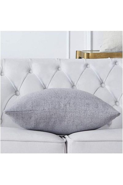 erorex Soft Linen Decorative Solid Filled Cushion 45*45 Gray Am.8563256 Kun