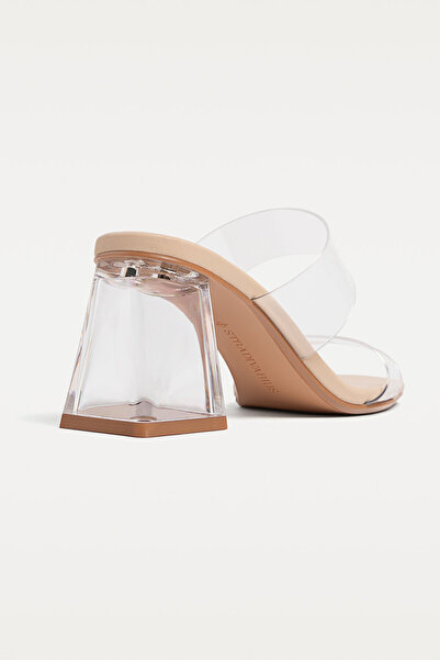 Stradivarius Block heel vinyl sandals