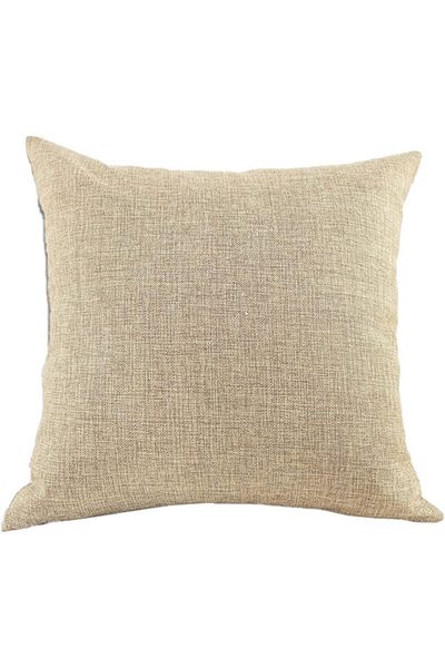 erorex Square Decorative Cushion Of Linen Solid Design 45X45 Cm Light Beige