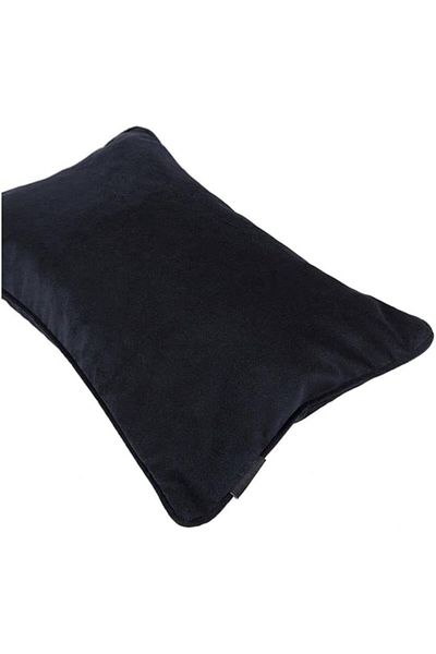 erorex Velvet Plain Matt Decorative Cushion Poly Filled 50X30Cm Black