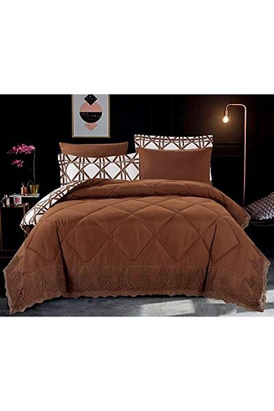 erorex Medium Filling Comforter 4Pcs Set Single Size Pearl 06Ab