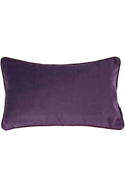 erorex Velvet Plain Matt Decorative Cushion Poly Filled 50X30 Cm Aubergine Purple Am.88800503002 Kun