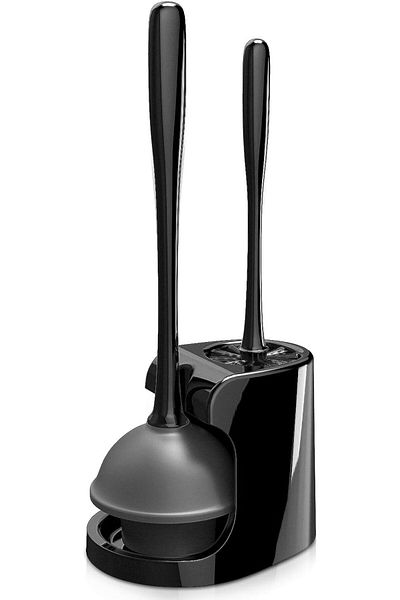 erorex Toilet Plunger And Bowl Brush Combo For Bathroom Cleaning Black 1 Set