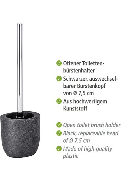 erorex Puro Anthracite Toilet Brush Holder Polyresin Grey 9 X 11.2 X 37 Cm