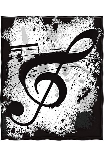 erorex Music Note Throw Blanket Gifts For Women Girls Boys Art Decoration For Couch Bed Sofa Traveling