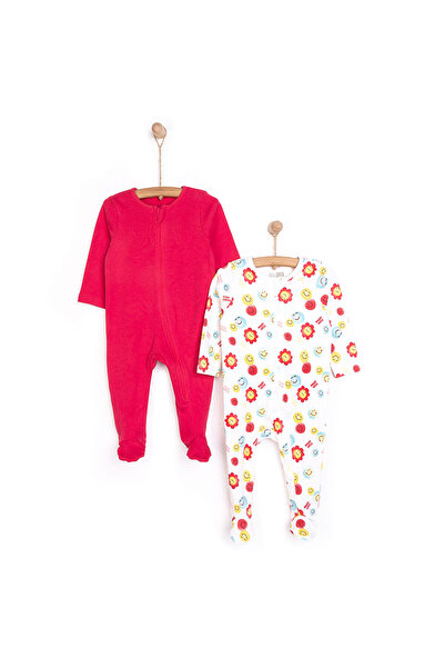 ebebek Hello Baby HelloBaby Yenidoğan Kız  2li Patikli Tulum Kız Bebek