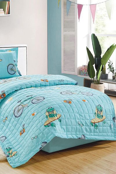 erorex Kids Compressed Comforter Set Reversible Bedding Set For Boys Soft Breathable 3Pcs Single Size 150