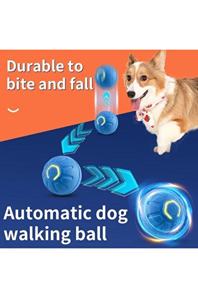 Zigver Akıllı Köpek Oyuncak Top Elektronik Interaktif Pet Oyuncak Hareketli Top USB Otomatik Hareketli Zıpl