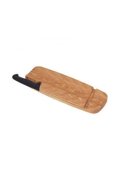 Bisetti Beech wood salami chopper with a special knife included, 35x13x2 cm