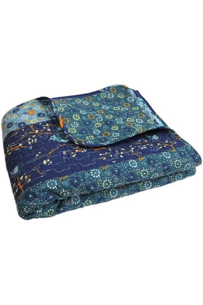 erorex Royal Empire Reversible Cotton Throw Blanket 50 Inch W X 60 Inch L Peacock Colorful Boho Patterns