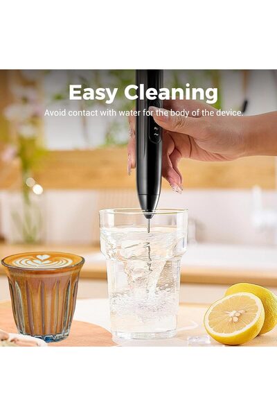 erorex 2--1 Hand Blender, Electric Hand Mixer 2 Stirring Head & Bracket, 3 Speed, Usb Rechargeable, Milk