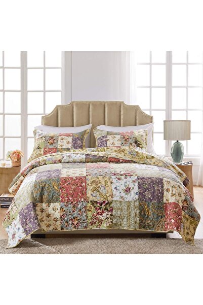 erorex Blooming Prairie 100 Percent Cotton Authentic Patchwork Reversible Quilt Set 2 Piece Twin Xl