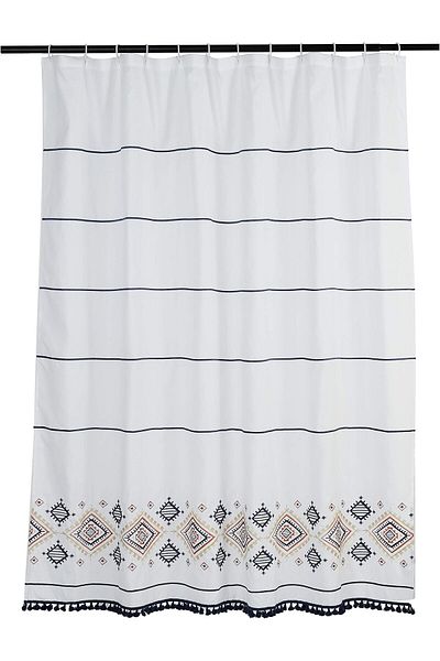 erorex Embroidered Bathroom Shower Curtain Southwest Geo 72 Inch