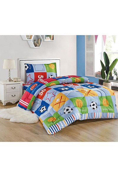erorex 3 Piece Single Crib Bedding Set Includes Comforter Crib Sheet Pillow Sham Coverlet Lightweight
