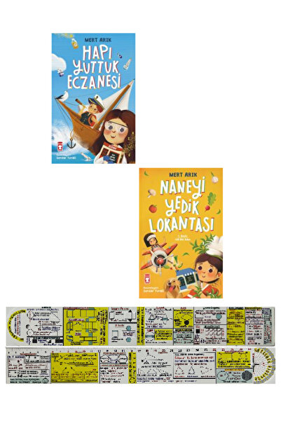 Timaş Çocuk Mert Arık 2 Kitap Set / Hapı Yuttuk Eczanesi + Naneyi Yedik Lokan...