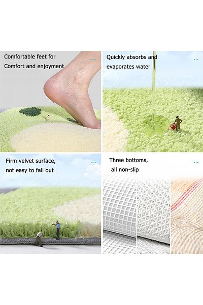 erorex 40*60Cm Bathroom Rugs Mat Extra Soft And Absorbent Microfiber Bath Rugs Water Absorbing And Anti