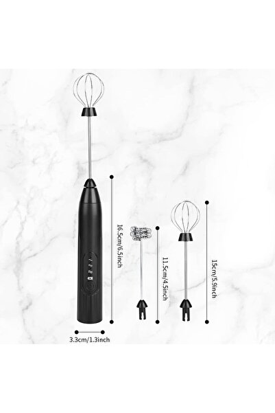 erorex 2--1 Hand Blender, Electric Hand Mixer 2 Stirring Head & Bracket, 3 Speed, Usb Rechargeable, Milk