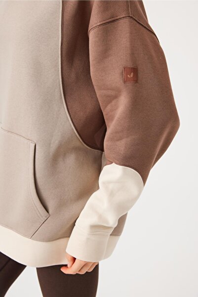 Jerf Aura Oversize Sweatshirt Kahverengi