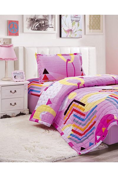 erorex Kids Compressed Comforter Set Reversible Bedding Set For Girls And Boys Soft Breathable 3Pcs Single