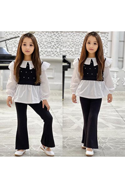 Yalçınoğlu Kids Set de 2 piese cu perle pentru fete - Combinație elegantă și ...