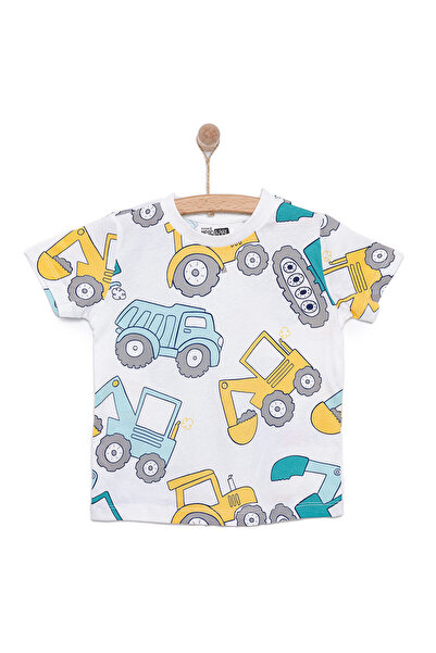 ebebek Hello Baby HelloBaby Basic Erkek Traktör Baskılı T-Shirt Erkek Bebek