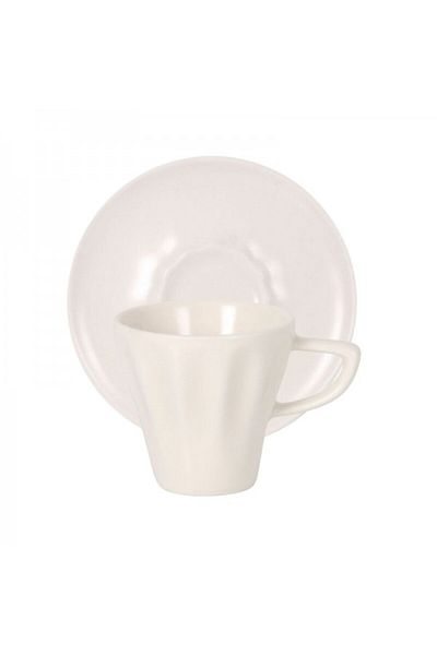 Bonna Set of 6 premium reactive ceramic cups, Terra Raw Mate, 80 ml