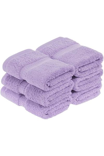 erorex Egyptian Cotton Pile Face Towel Washcloth Set Of 6 Ultra Soft Luxury Towels Thick Plush Essentials