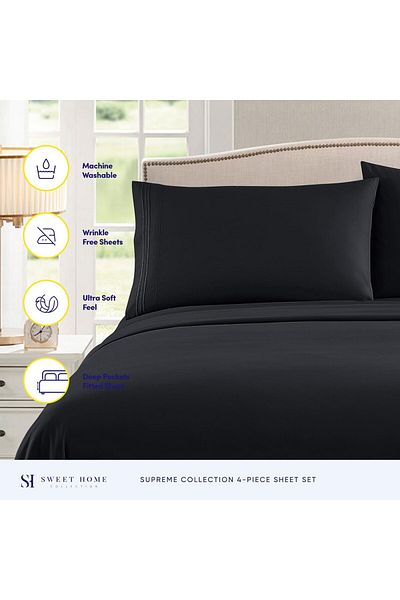 erorex King Size Breathable Luxury Bed With Full Elastic And Secure Corner Straps Built In 1800 Supreme