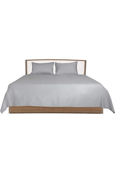 erorex Double Bed Sheet 3Pcs Set 100 Percent Cotton 250Tc Sateen Solid Dyed Size: 220X240Cm + 2Pc