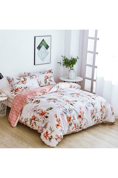 erorex Duvet Cover Set 100 Percent Cotton Duvet Cover Ultra Soft And Easy Care Bedding Twin Queen King