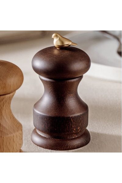 Bisetti Salt mill, Bird Walnut, 11 cm