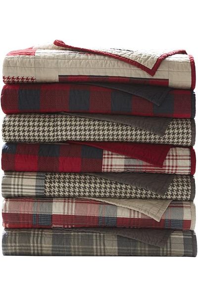 erorex Luxury Quilted Throw Cabin Lifestyle Patchwork With Moose Design All Season Lightweight And