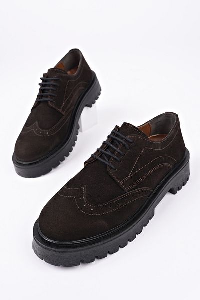 MUGGO Amour Lace-Up Γνήσιο δέρμα με χοντρή σόλα καθημερινά casual μοκασίνια γυναικεία loafer παπούτσια