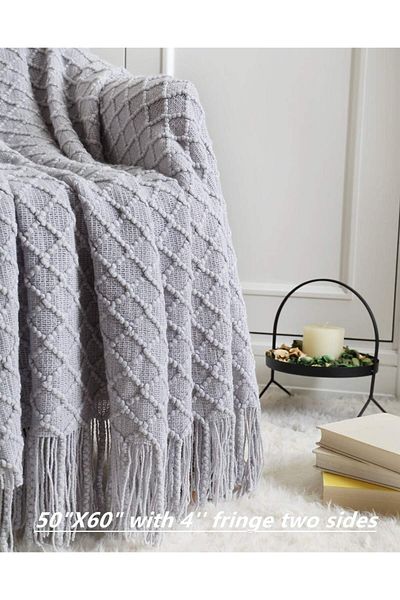erorex Rustic Farmhouse Couch Sofa Throw Blanket For Bedroom Living Room Decoration Soft Warm Cozy Light