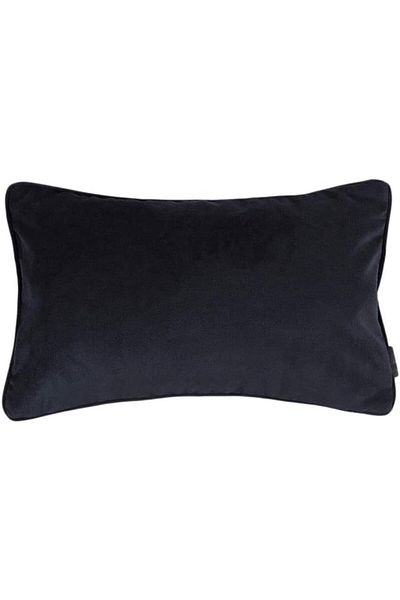 erorex Velvet Plain Matt Decorative Cushion Poly Filled 50X30Cm Black
