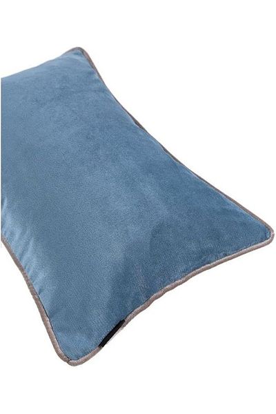 erorex Velvet Plain Matt Decorative Cushion Poly Filled 50X30 Cm Duck Egg Blue Am.88800503011 Kun