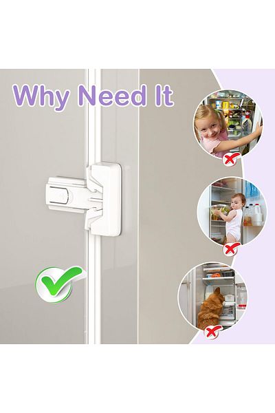 erorex Refrigerator Fridge Freezer Door Lock For Kids And Aging Seals Child Proof Refrigerator Latch Lock