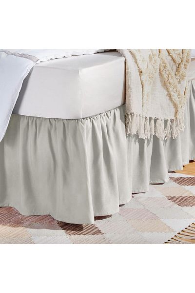 erorex Lightweight Ruffled Bed Skirt Classic Style Soft And Stylish 100 Percent Microfiber With 40.64 Cm