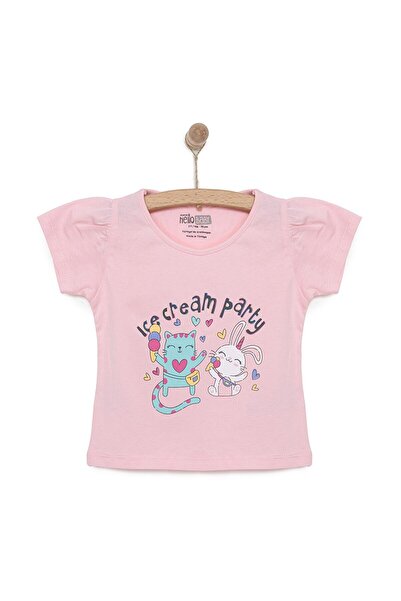 ebebek Hello Baby HelloBaby Basic Kız Dondurma Partisi Baskılı T-Shirt Kız Bebek