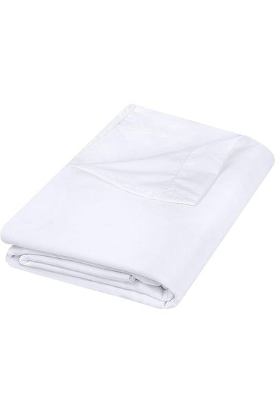 erorex Full White Flat Sheet Wrinkle Fade And Stain Resistant Hypoallergenic Full White