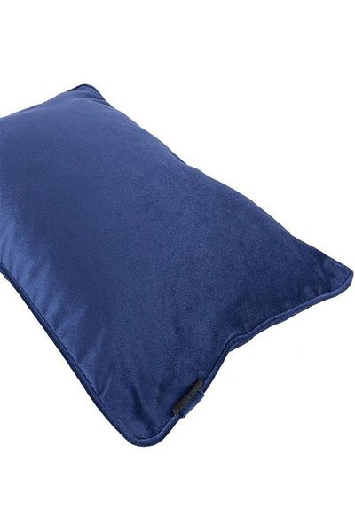erorex Velvet Plain Matt Decorative Cushion Poly Filled Navy Blue 50X30Cm