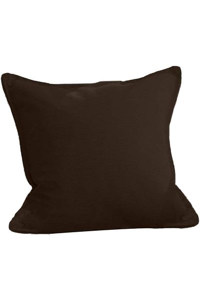 erorex Linen Square Decorative Cushion Microfiber Filler 40X40 Deep Brown