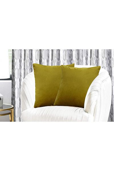erorex Beige Velvet Decorative Solid Filled Cushion 45 * 45 Centimeter.Dc8025102572223 Kun