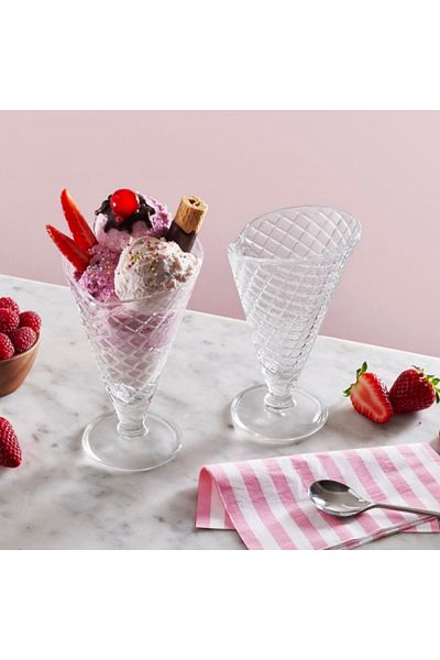 MORINI Set of 6 ice cream and dessert cups, Gelato, 280 ml