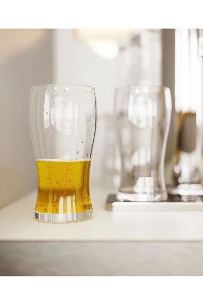 IKEA 4 Adet Bira Bardağı Yükseklik 16 Cm İkea 4'lü Set Şeffaf Cam Bardak Hacim 500 ml