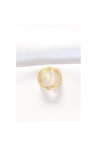 Skygo Thick Gold Color Adjustable Ring - Tj-Byk3103