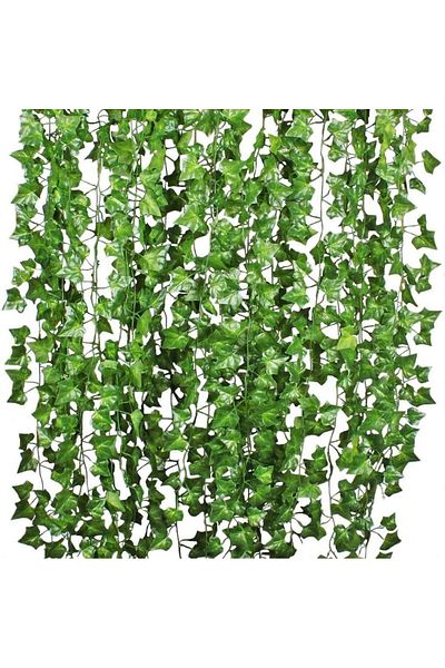 erorex 12 Strands Artificial Ivy Leaf Plants Vine Hanging Garland Fake Foliage Flowers Home Kitchen Garden